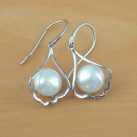  BOXED EARRINGS/Sterling Silver White Freshwater Pearl stud Earrings/Pearl Earrings/Pearl Jewellery/Pearl Jewelry/Earrings/June Birthstone/UK - Thumbnail 1