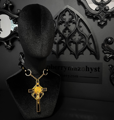 [4 COLORS] GOLD HOLY BK MASS necklace