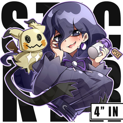4" vinyl stickers: hex maniac