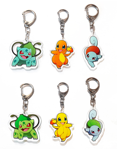 2" Acrylic Charm: Kanto Starters
