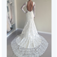 Backless Mermaid Wedding dress,wedding dress, cheap wedding dress，1137 - Thumbnail 1