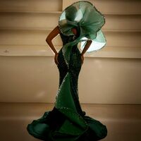 Green Mermaid Prom Dress Stylish Beaded Crystals Formal Party Evening Second Reception Birthday Engagement Bridesmaid Gowns Dresses - Thumbnail 1