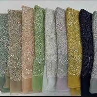 Champagne Aso Ebi Prom Dress Mermaid Prom Dresses Evening Formal Gowns Detachable Train Bead Pearls Lace Birthday Dress - Thumbnail 5