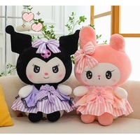 Kawaii Dress Up Kuromi Melody Plushie - Thumbnail 1
