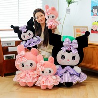 Kawaii Dress Up Kuromi Melody Plushie - Thumbnail 2