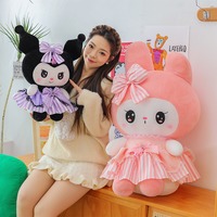 Kawaii Dress Up Kuromi Melody Plushie - Thumbnail 3