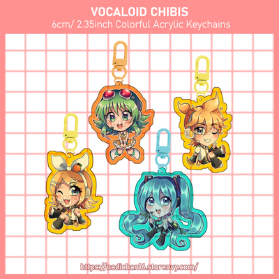 Vocaloid chibi Colorful Acrylic Keychains