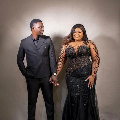 Plus size black mermaid prom dress lace beaded evening formal party second reception 50th birthday engagement dress