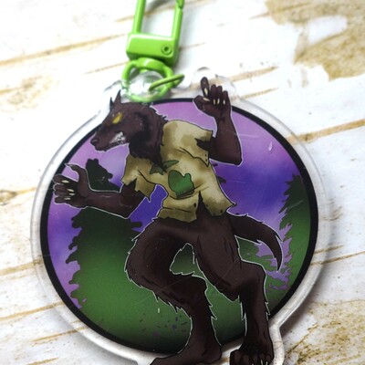 Michigan dogman keychain 