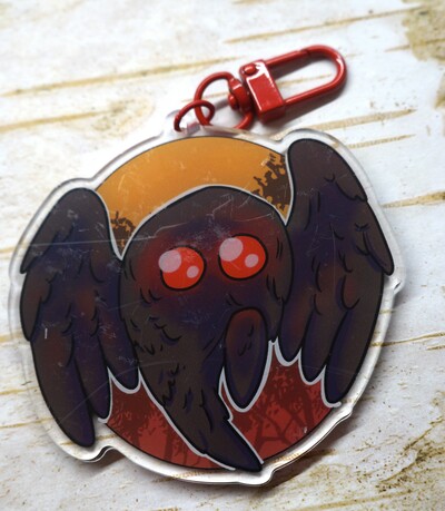 Mothman Keychain 