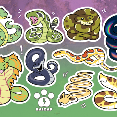 Snakes sticker sheet