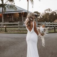 Sexy Wedding Dress, Backless Satin Wedding Dress Bridal Gown - Thumbnail 2