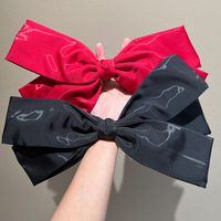 Oversized Satin Hair Bow Accessories, Large Decorative Bows for Women - Thumbnail 2