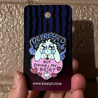 Depressed But Doing My Best enamel pin - Thumbnail 2