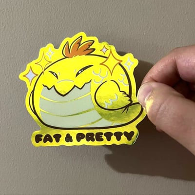 Crunky fat & pretty sticker