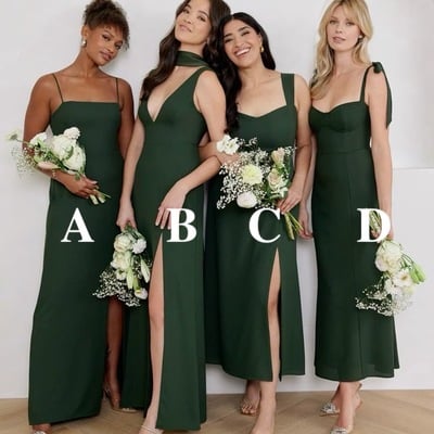 Green bridesmaid dresses for wedding party