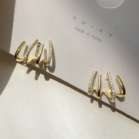 Fashion Exquisite Rhinestone Ear Cuff earring for Woman - Thumbnail 3