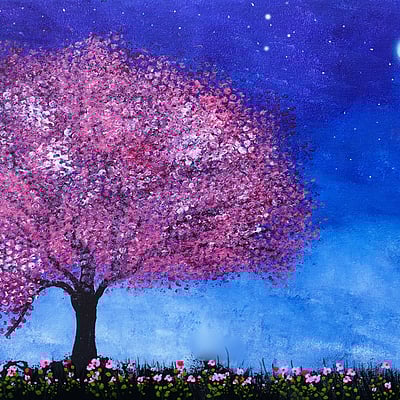 Cherry blossom delight art print