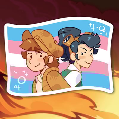 Jasper and ito pride vinyl sticker 