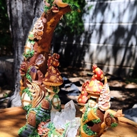 Giant Faerie Moon Cottage w/Clear Quartz - Thumbnail 1