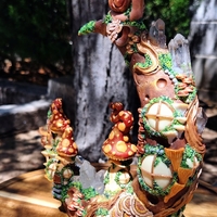 Giant Faerie Moon Cottage w/Clear Quartz - Thumbnail 5