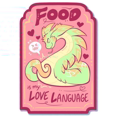 Food is my love language sticker