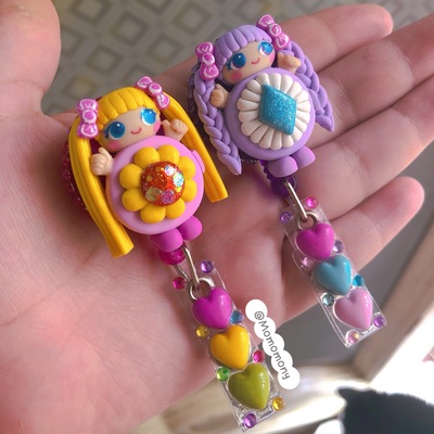 Kawaii badge reel 80's sweet secrets dolls
