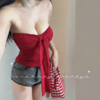 Sexy bow tie tube top - Thumbnail 1