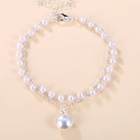 Cute Fashion Doulbe Layer Chain Pearl Bracelet - Thumbnail 1