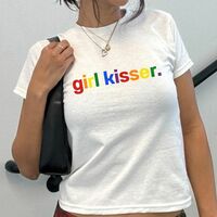 Free Shipping-GIRLKISSTER BABY TEE - Thumbnail 1