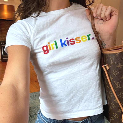 Free shipping-girlkisster baby tee