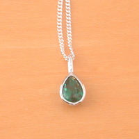 Sterling Silver Emerald Pendant & Chain/Emerald Necklace/Emerald Jewellery/Emerald Jewelry/Silver Emerald Necklace/May Birthstone/Gemstone Necklace/UK - Thumbnail 4