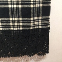 Sacai Luck plaid and lace skirt  - Thumbnail 1