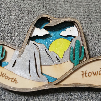 #71 cowboy hat magnet