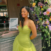 Vintage Green Tulle A Line Pleated Muslim Formal Prom Dress - Thumbnail 1