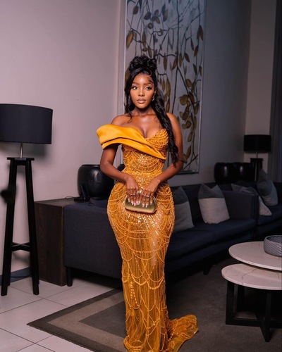 Yellow Mermaid Prom Dresses For Special Occasions Illusion Sequined Lace Evening Formal Party Second Reception Birthday Engagement Dress