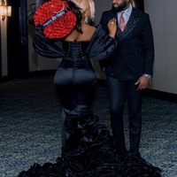 Mermaid Prom Dresses For Special Occasions Stylish Crystals Satin Evening Formal Party Second Reception Birthday Engagement Dress - Thumbnail 1