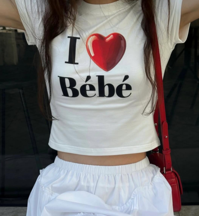 I Love BeBe Printed Top
