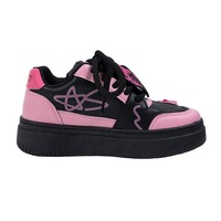 Black Pink Star Detail Casual Shoes - Thumbnail 1