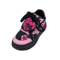 Black Pink Star Detail Casual Shoes - Thumbnail 3