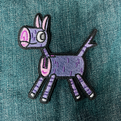 Embroidered sawhorse patch