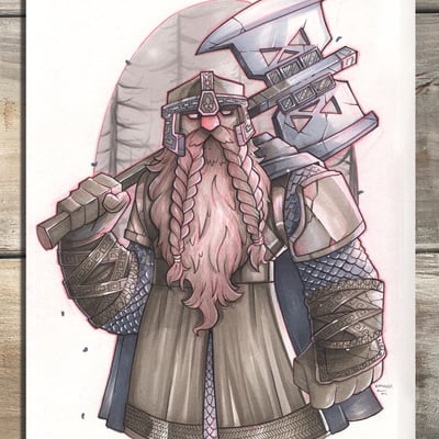  9 x12 black & grey commission 