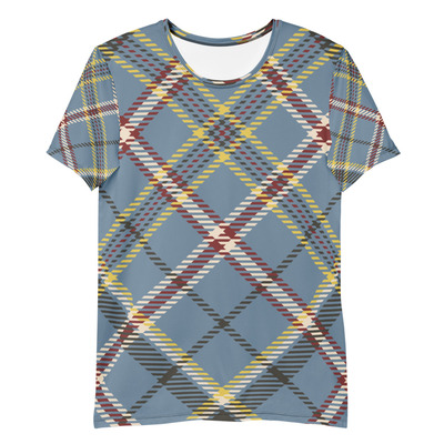 Men's athletic checkered t-shirt