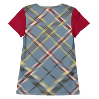 Women's Athletic Checkered T-shirt - Thumbnail 1