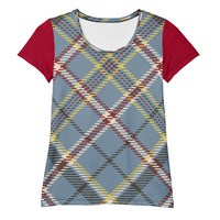 Women's Athletic Checkered T-shirt - Thumbnail 2