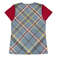 Women's Athletic Checkered T-shirt - Thumbnail 3
