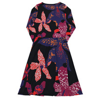 All-over print long sleeve midi dress - Thumbnail 3