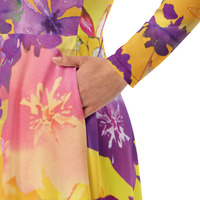 All-over print long sleeve midi dress - Thumbnail 2