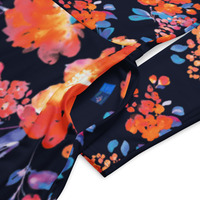 All-over print long sleeve midi dress - Thumbnail 1