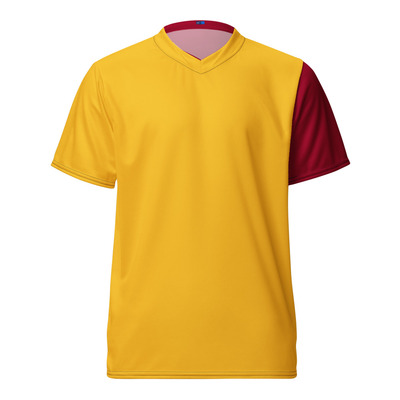 Recycled unisex sports jersey asymmetric